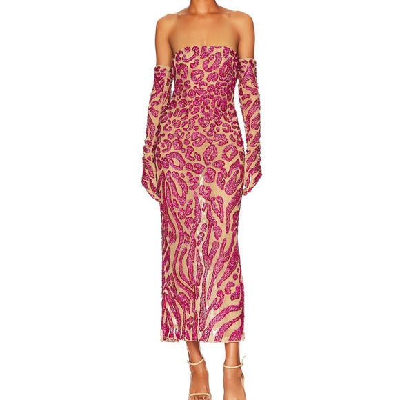 NBD Dresses & Skirts - NBD alayah midi dress xs worn once! With gloves